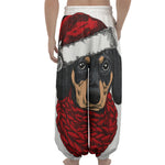 Christmas Santa Dachshund Print Lantern Pants