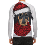 Christmas Santa Dachshund Print Men's Long Sleeve Rash Guard