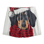 Christmas Santa Dachshund Print Mesh Shorts