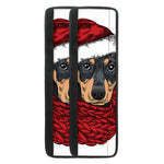 Christmas Santa Dachshund Print Refrigerator Handle Covers