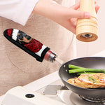 Christmas Santa Dachshund Print Skillet Handle Cover