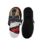 Christmas Santa Dachshund Print Slippers