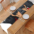 Christmas Santa Dachshund Print Table Runner