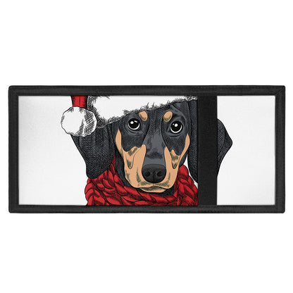 Christmas Santa Dachshund Print Trifold Wallet