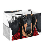 Christmas Santa Dachshund Print Utility Tote Bag
