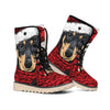 Christmas Santa Dachshund Print Winter Boots