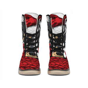 Christmas Santa Dachshund Print Winter Boots