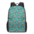 Christmas Santa Gift Pattern Print 17 Inch Backpack