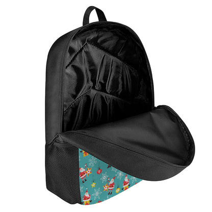 Christmas Santa Gift Pattern Print 17 Inch Backpack