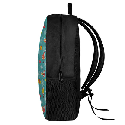 Christmas Santa Gift Pattern Print 17 Inch Backpack