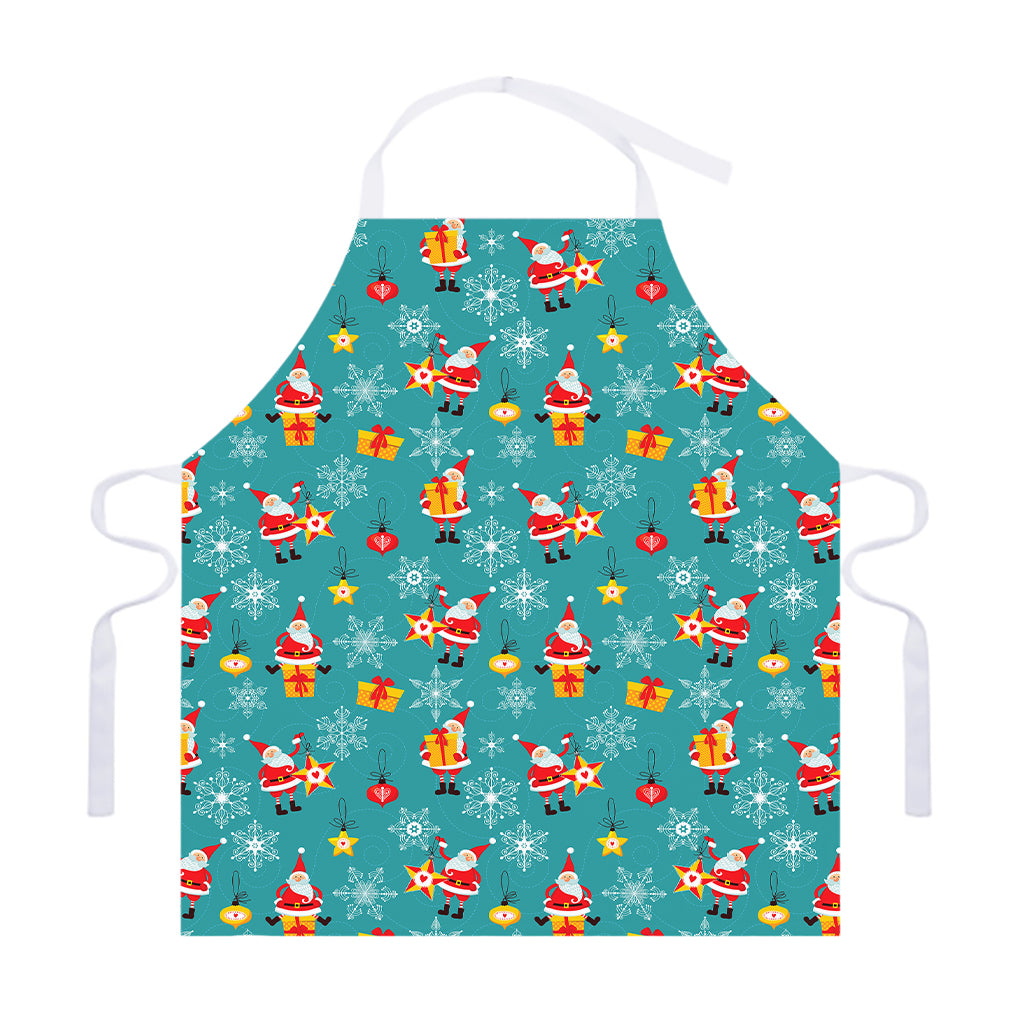 Christmas Santa Gift Pattern Print Adjustable Apron