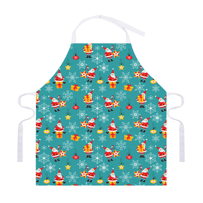 Christmas Santa Gift Pattern Print Adjustable Apron