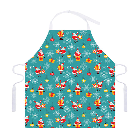 Christmas Santa Gift Pattern Print Adjustable Apron