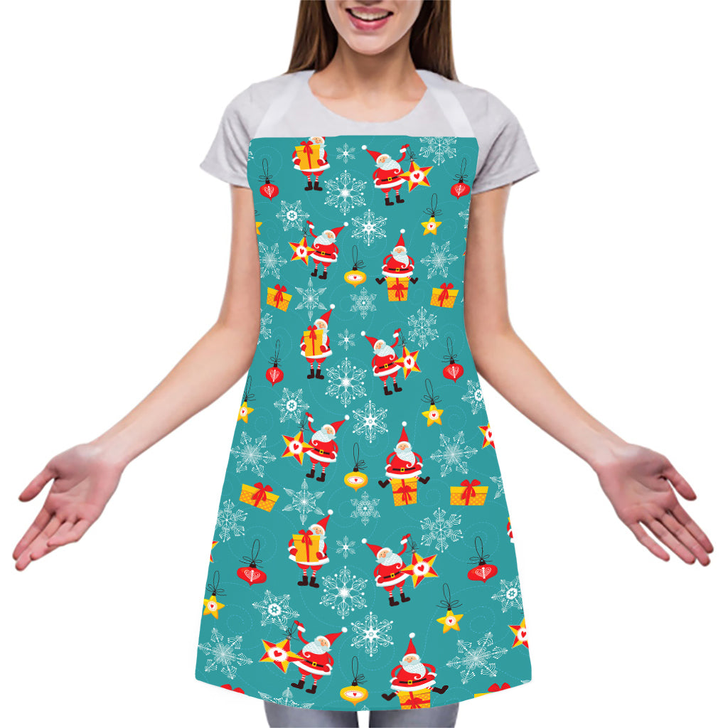 Christmas Santa Gift Pattern Print Adjustable Apron