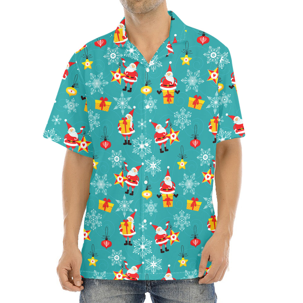 Christmas Santa Gift Pattern Print Aloha Shirt
