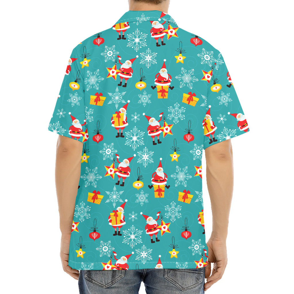 Christmas Santa Gift Pattern Print Aloha Shirt
