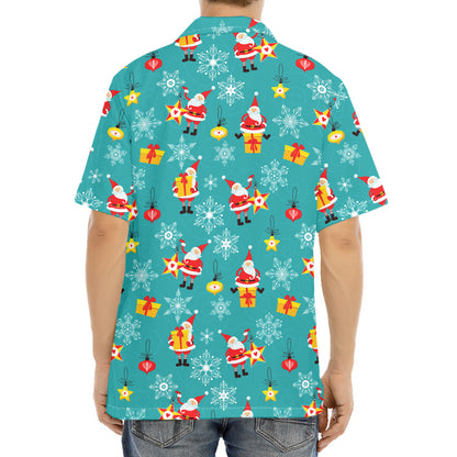 Christmas Santa Gift Pattern Print Aloha Shirt