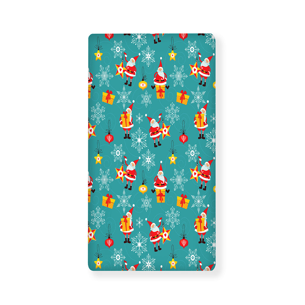 Christmas Santa Gift Pattern Print Baby Crib Sheet