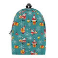 Christmas Santa Gift Pattern Print School Backpack
