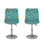 Christmas Santa Gift Pattern Print Bar Stool Covers