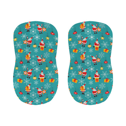 Christmas Santa Gift Pattern Print Bar Stool Covers