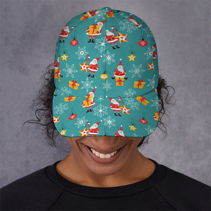 Christmas Santa Gift Pattern Print Baseball Cap