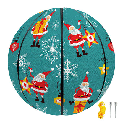 Christmas Santa Gift Pattern Print Basketball