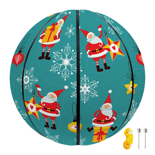 Christmas Santa Gift Pattern Print Basketball