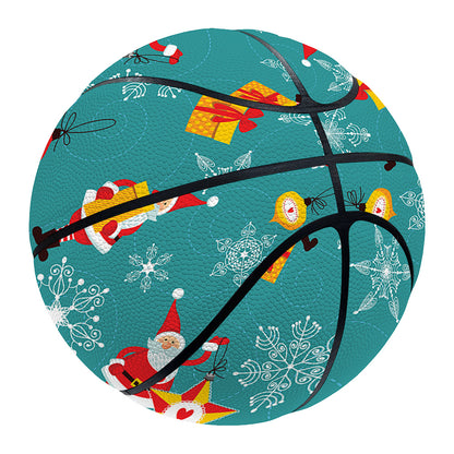 Christmas Santa Gift Pattern Print Basketball