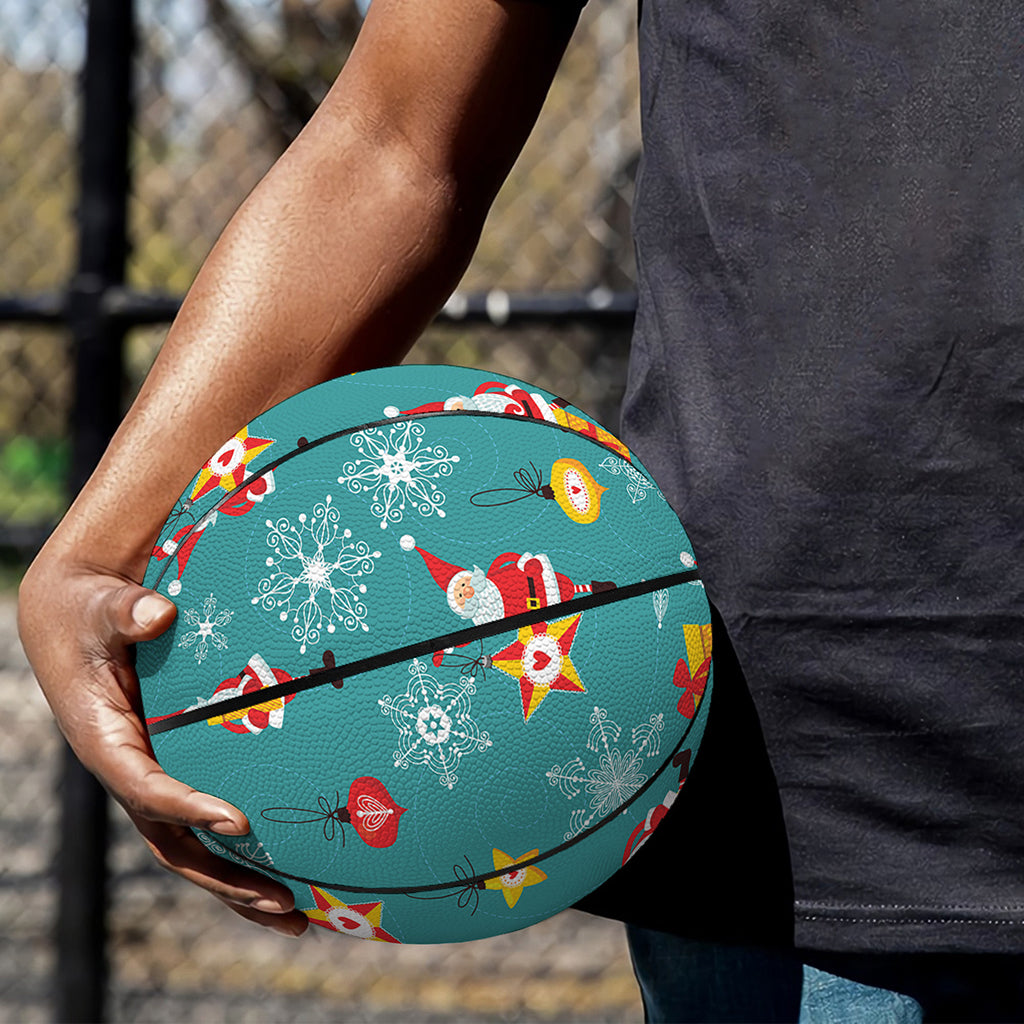 Christmas Santa Gift Pattern Print Basketball
