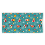 Christmas Santa Gift Pattern Print Beach Towel