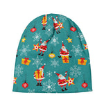 Christmas Santa Gift Pattern Print Beanie