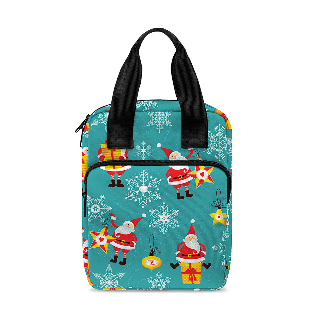 Christmas Santa Gift Pattern Print Bible Tote Bag