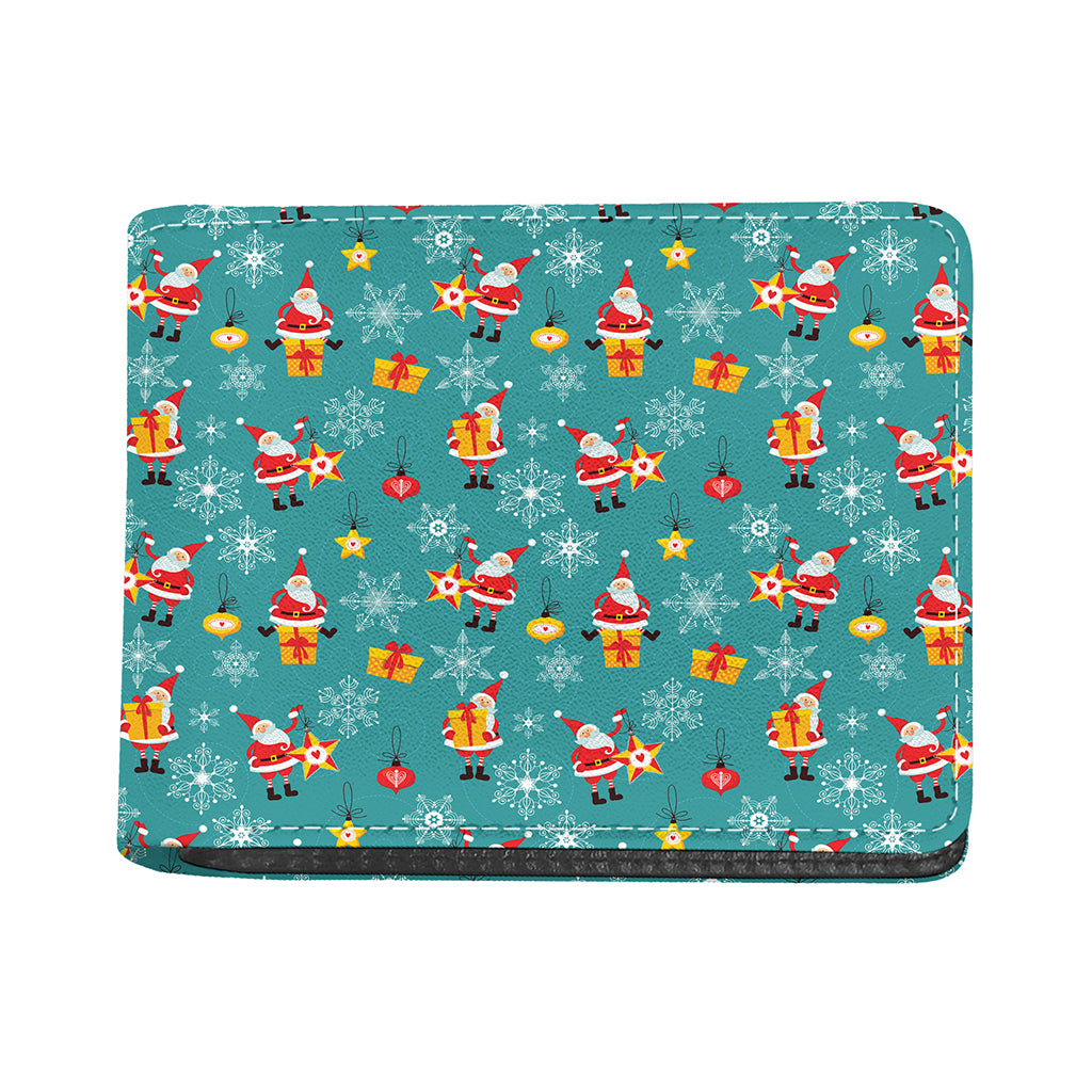 Christmas Santa Gift Pattern Print Bifold Wallet