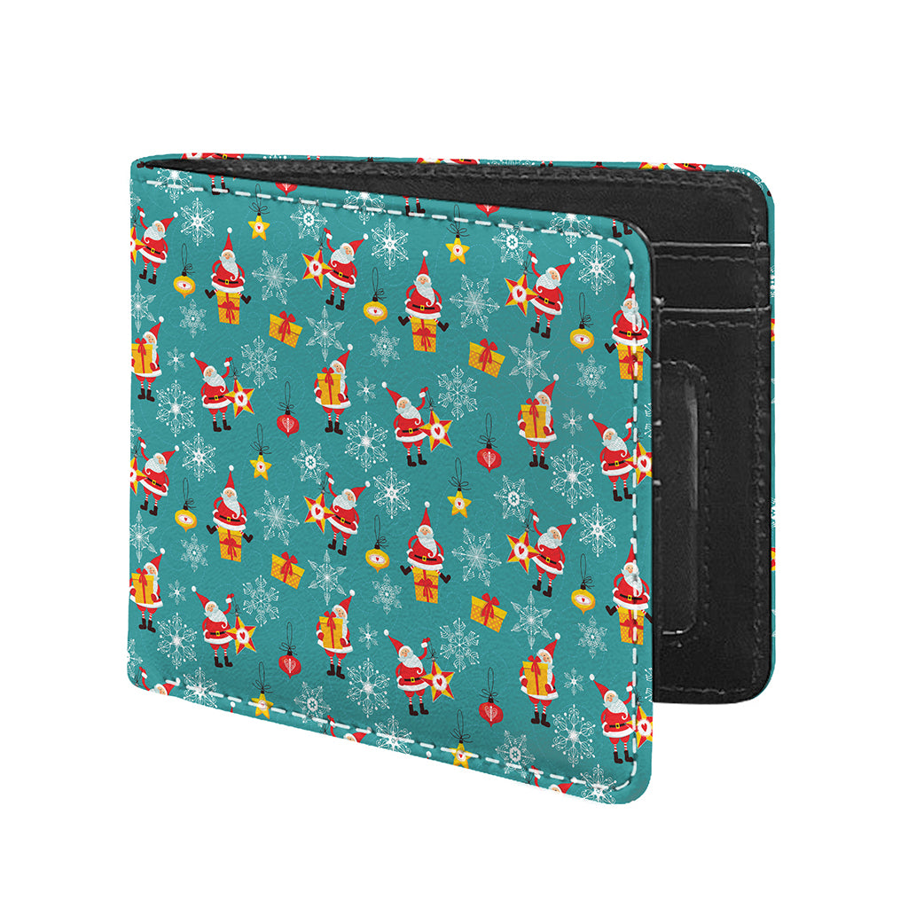 Christmas Santa Gift Pattern Print Bifold Wallet