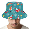 Christmas Santa Gift Pattern Print Bucket Hat