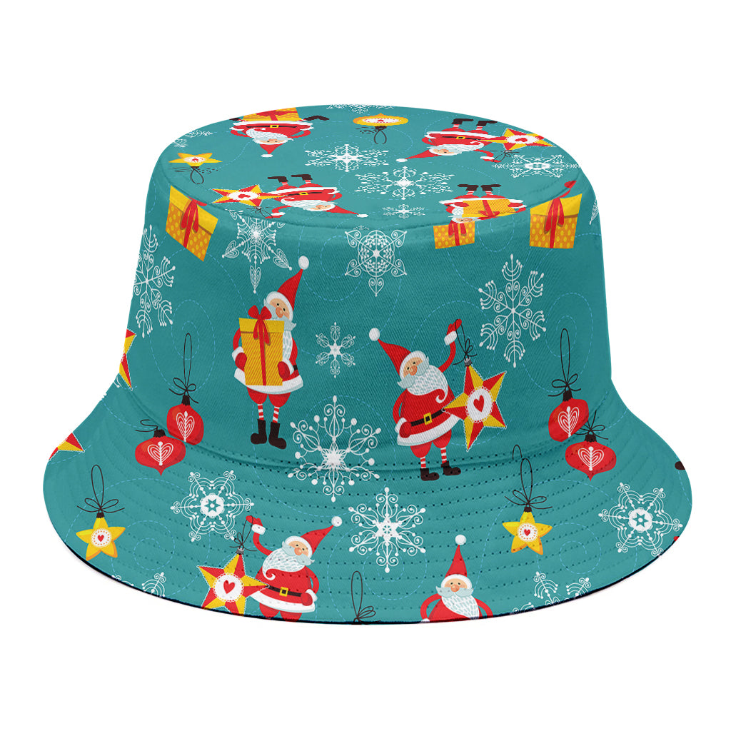 Christmas Santa Gift Pattern Print Bucket Hat