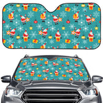 Christmas Santa Gift Pattern Print Car Windshield Sun Shade