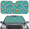 Christmas Santa Gift Pattern Print Car Windshield Sun Shade