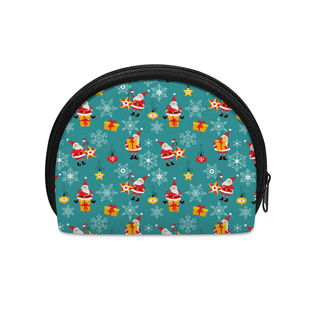 Christmas Santa Gift Pattern Print Coin Purse