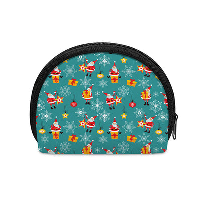 Christmas Santa Gift Pattern Print Coin Purse