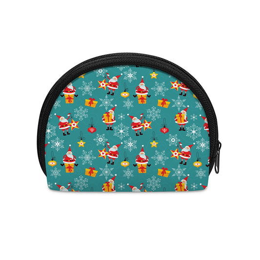 Christmas Santa Gift Pattern Print Coin Purse