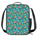Christmas Santa Gift Pattern Print Crossbody Lunch Bag