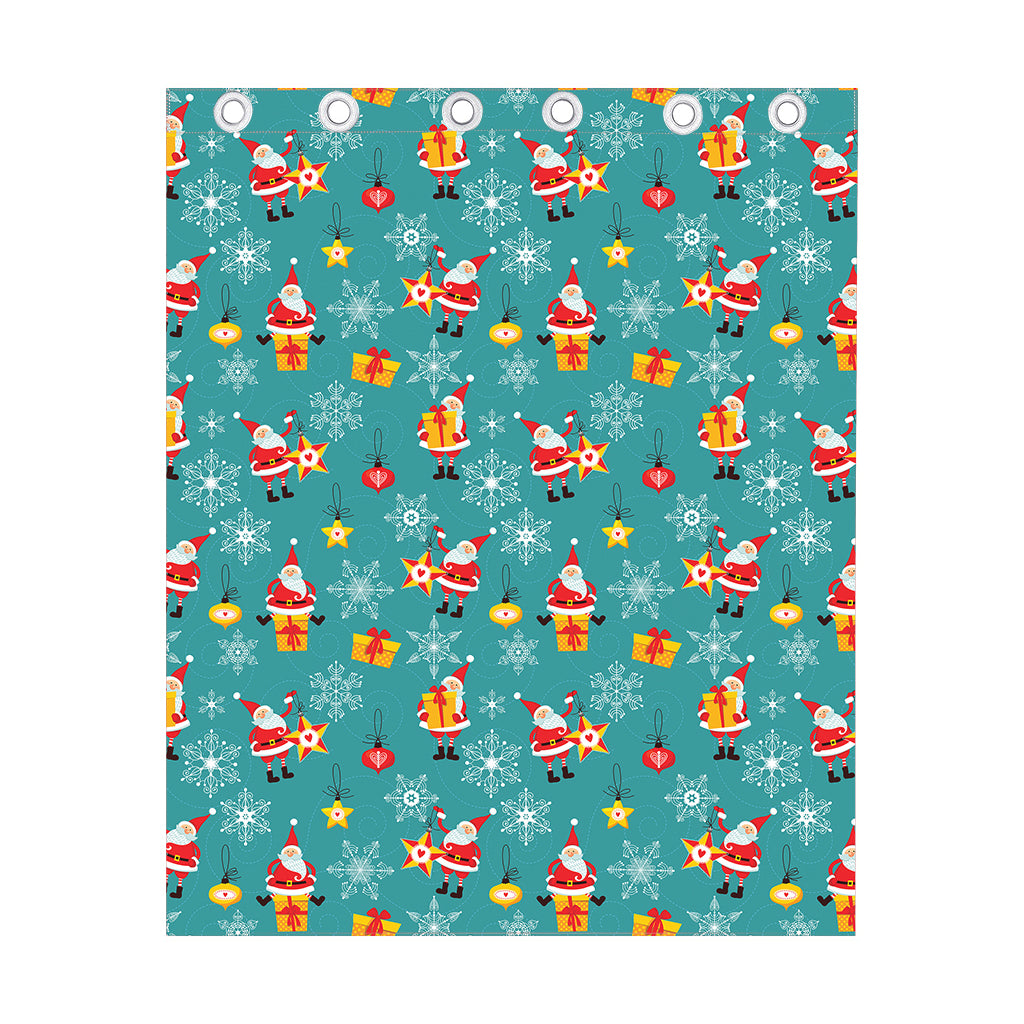 Christmas Santa Gift Pattern Print Curtain