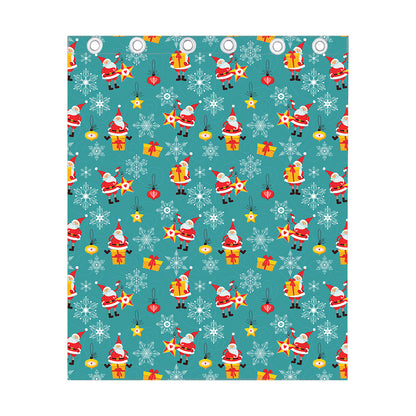 Christmas Santa Gift Pattern Print Curtain