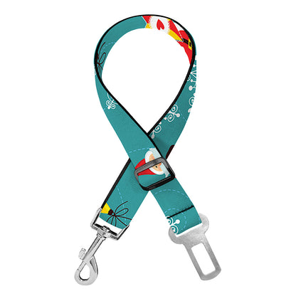Christmas Santa Gift Pattern Print Dog Seat Belt