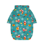 Christmas Santa Gift Pattern Print Dog Zip Up Hoodie