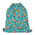 Christmas Santa Gift Pattern Print Drawstring Bag