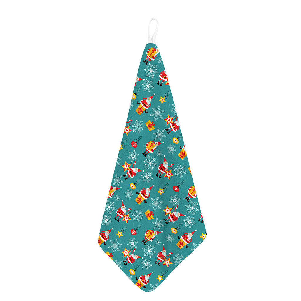 Christmas Santa Gift Pattern Print Hand Towel
