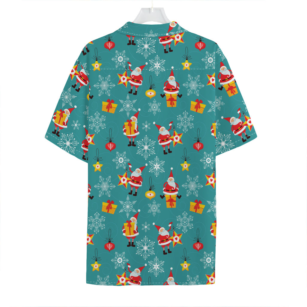 Christmas Santa Gift Pattern Print Hawaiian Shirt